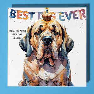 Cachorro Mastim - Cartão de Feliz Aniversário - Animal Engraçado - Cartão de Saudação Premium e Envelope - Cartão de Cachorro Personalizado - Filho Irmã Amiga Filha Mãe