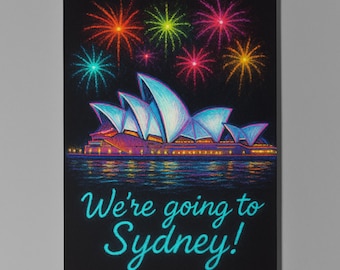 Australia - Sydney Opera House - We're going to Sydney Card - Premium Greeting Card Envelope -Personalised City - Friend Girlfriend Wife