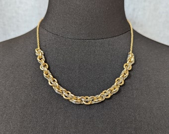 Lovely Gold and Silver-tone braided Chain Necklace by Banana Republic Jewellery