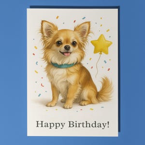 Dog Breeds Collection - Chihuahua Dog Happy Birthday Card - Funny Animal - Premium Greeting Card Envelope - Personalised card - Friend