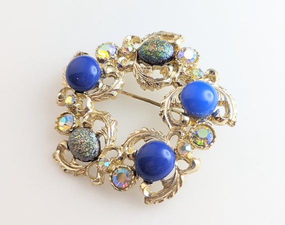Beautiful Vintage Jewellery Multichrome Cabochons… - image 3