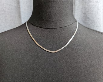 Elegant Silver Tone Snake Chain by Monet - 18" of Timeless Shine