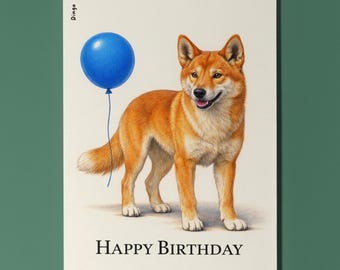 Animal Hugs Series Dingo: Born to be free Happy Birthday Card Premium quality Greeting Card  Envelope Personalised Friends Family members