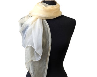 Lovely Banana Colour Silky fabric Very Large  Scarf  70"x 35"