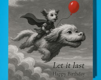 Never Barking Story Movie Parody  Happy Birthday Card - Funny Animal Premium Greeting Card Envelope Personalised Dog card - Friend Daughter