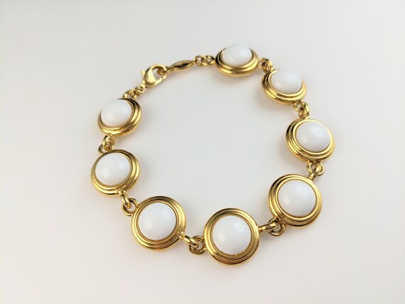 Gold Tone Textured Stretchy Bracelet Vintage Costume Jewelry Gifts for Her