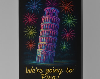 Italy Leaning Tower of Pisa - We're going to Pisa Card Premium Greeting Card & Envelope Personalised City - Friend Girlfriend Wife Family