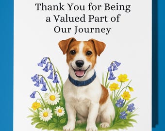 Jack Russel Terrier - Thank you for being part of Journey - Cards for Clients - Animal - Premium Greeting Card Envelope - Personalised card