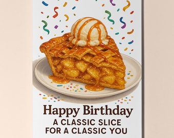 Dessert First! Collection - Victoria Sponge - A classic for a classic Happy Birthday Card Premium Greeting Card Envelope - Personalised card