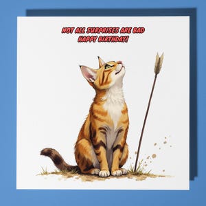 Bengal Katze Alles Gute zum Geburtstagkarte - Lustiges Tier - Premium Grußkarte Umschlag - Personalisierte Katzenkarte - Schwester Tochter Freund Mama Papa