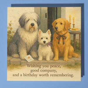 Cani scozzesi - Biglietto di auguri di buon compleanno - Animale divertente - Busta per biglietti di auguri premium - Biglietto personalizzato per cani - sorella figlia amica papà
