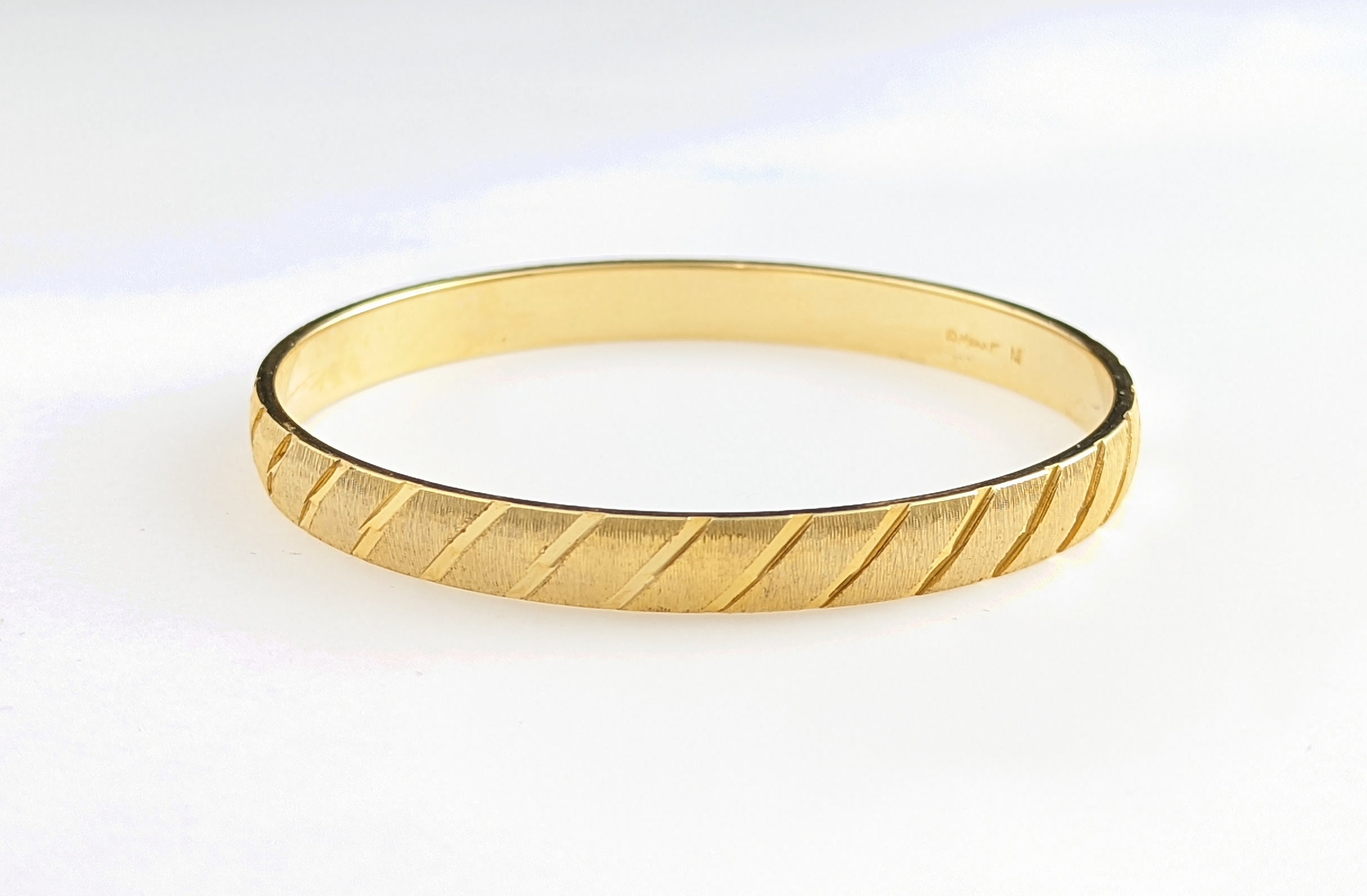 Lovely Vintage Gold tone Bangle Bracelet by Monet Jewellery Etsy