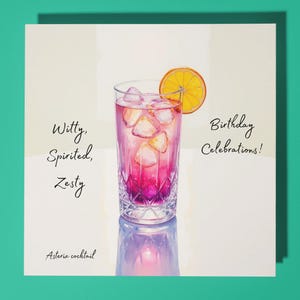Asterix-cocktail - Happy Birthday Card - Premium wenskaart en envelop - Gepersonaliseerde grappige kaart - vriend familie