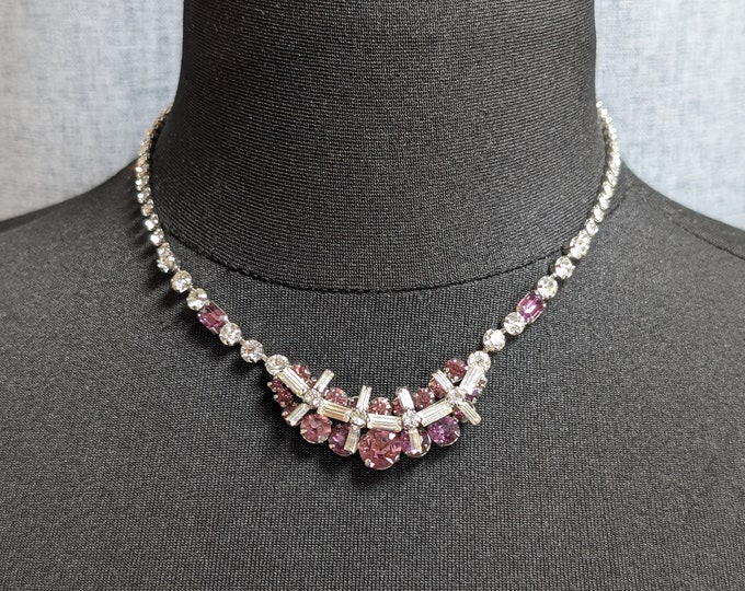 Spectacular Jay Flex Sterling Canadian Jewellery Purple Crystal Necklace