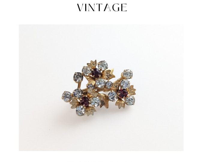 Lovely Art Deco Jewellery Ruby Blossom Elegance Brooch