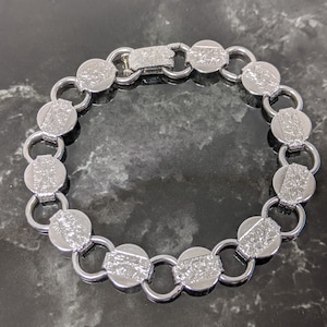 Classic &quot;Young and Gay&quot; Silver Section Charm Holder Bracelet by Sarah Coventry