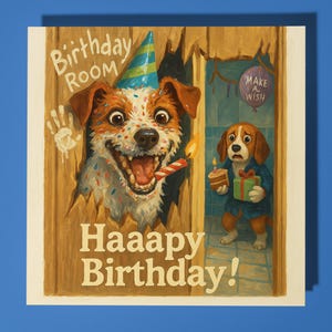 The Sniffing - Paródia de Filme Cartão de Feliz Aniversário - Envelope de Cartão de Saudações Premium Engraçado de Animal Cartão personalizado - Amigo, Filha, Pai