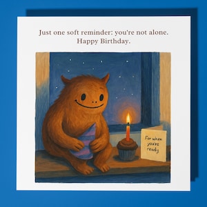 Lustiges Monster - Mitgefühl Kollektion - Alles Gute zum Geburtstag Karte - Lustige Tiere - Premium Grußkarte Umschlag Personalisierte Karte - Freund