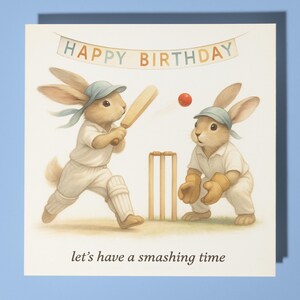 Coelhos Grilo - Cartão de Feliz Aniversário - Animal Engraçado - Envelope de Cartão de Saudações Premium Cartão engraçado personalizado - amigo da família