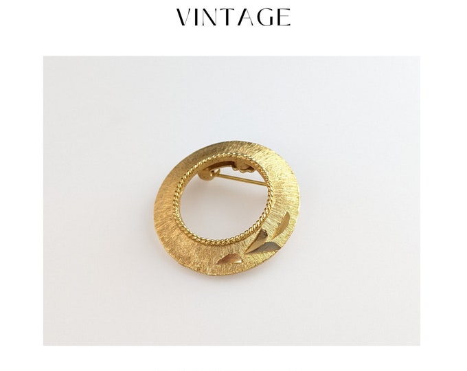 Timeless Elegance  Jewellery The Mamselle Gold Hoop Vintage Brooch