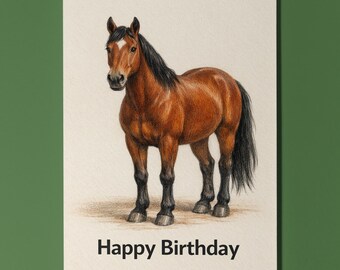 Animal Hugs Collection Horse-some Birthday Wishes Happy Birthday Card Premium Greeting Card and Envelope Personalised Friends Family members