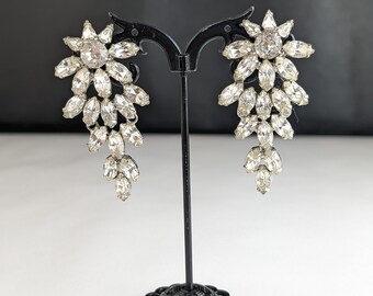 Elegance Every Sparkle Vintage Jewellery Hattie Carnegie Crystal Dangle Earrings