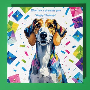 Handgefertigte Whippet Hund Geburtstagskarte - personalisierte Hundekarte Lustige Tier Karte Premium - Grußkarte & Umschlag Mama Papa Sohn Schwester Freund