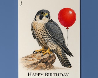 Animal Hugs Series Falcon: Sky is the limit Happy Birthday Card Premium Greeting Card Envelope Personalised Friends Family members
