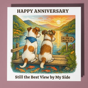 Jack Russell Terriers - Still the Best Happy Anniversary Card Funny Animal - Premium Greeting Card Envelope - Personalised Dog card - Couple