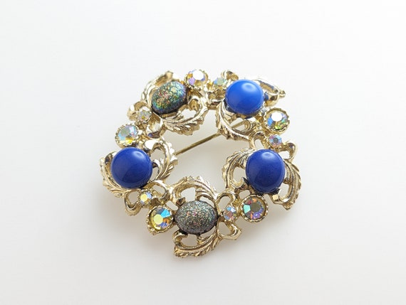 Beautiful Vintage Jewellery Multichrome Cabochons… - image 6