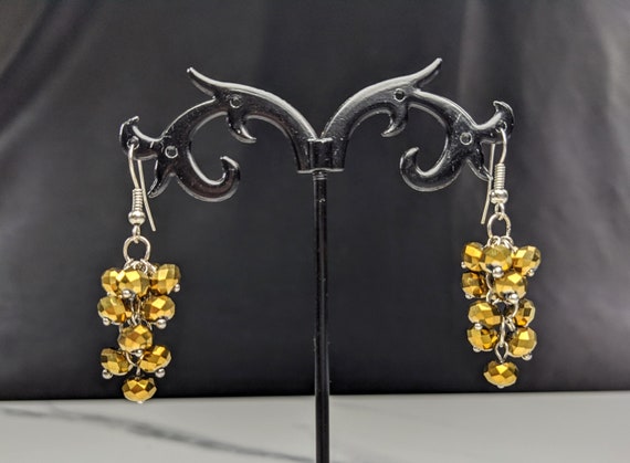 Lovely Golden Hook Dangle Earrings from Marlyn Schiff  Jewellery