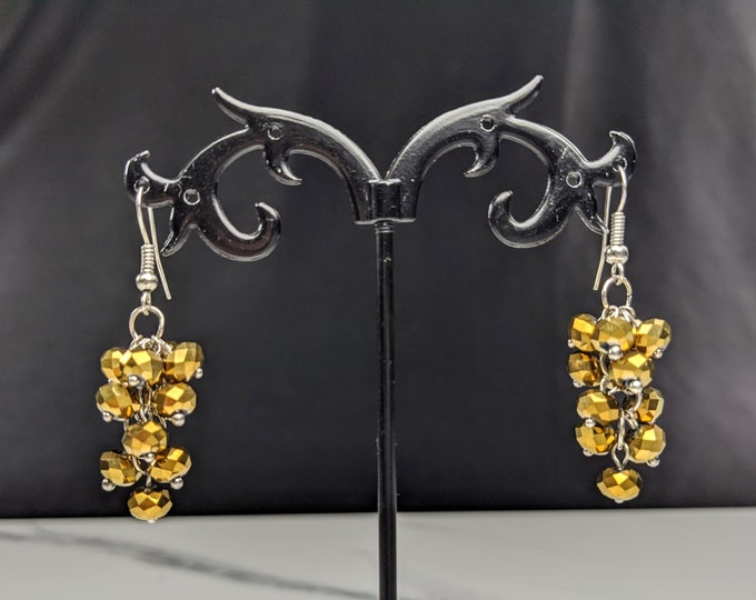 Lovely Golden Hook Dangle Earrings from Marlyn Schiff  Jewellery