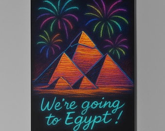 Pyramids of Giza - We're Going to Egypt  Card -  Premium Greeting Card & Envelope - Personalised City - Couple Family Friend Girlfriend Wife