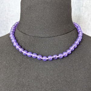 Lovely Vintage Faux amethyst Knotted Necklace by Trifari Jewellery