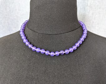 Lovely Vintage Faux amethyst Knotted Necklace by Trifari Jewellery
