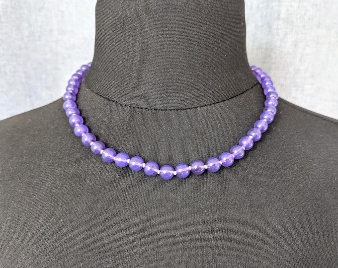 Lovely Vintage Faux Victorian amethyst Knotted Necklace by Trifari Jewellery