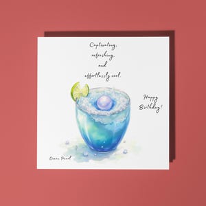 Cocktail Ocean Pearl fatto a mano - Accattivante, rinfrescante e naturalmente fresco. - Biglietto di auguri di buon compleanno, biglietto di auguri premium e busta