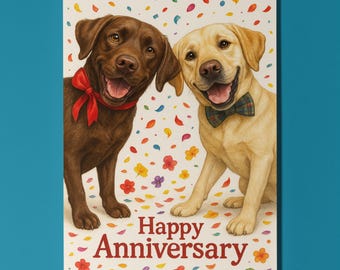 Dog Breeds Collection - Still Looking at You - Labrador Dogs - Anniversary Card - Funny Premium Greeting Card - Personalised card Couples