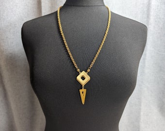 Golden Geometric Elegance Necklace  by Loft Jewellery