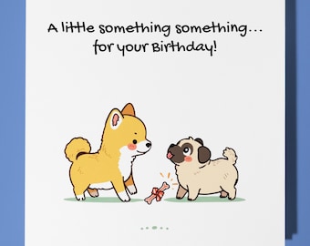 Tiny Scenes Collections - A little something something - Happy Birthday Card - Premium Greeting Card & Envelope - Personalised card - Friend
