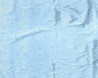 Lovely Sky Blue 3D Print THAI Silk Scarf by New Apple 68