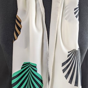 Lovely White and Summer Colours made in Japan Polyester Vera Neumann Scarf