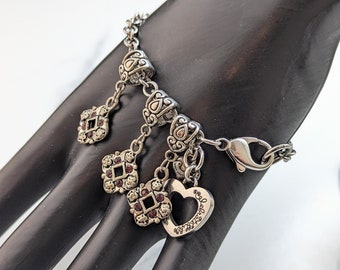 Lovely Vintage Silver-tone Charm bracelet by Celebrate LIFE Jewellery