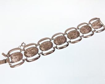 Lovely Vintage Silver-tone Link Bracelet Jewellery Signed Monet