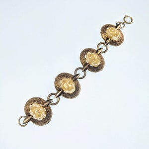 Lovely Very Vintage Faux Baroque Pearl Bracelet Signed Germany