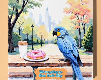 We're going to New York City Card -  Funny Animal Premium Greeting Card & Envelope - Personalised card - Couple Family Friend