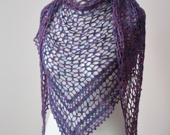 Crochet Nightfall Shawl instant download PDF pattern lace elegant shawl wedding wrap US terms