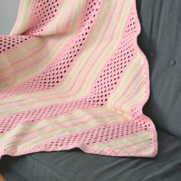 Crochet Diagonal Stone Blanket by MyCrochetory, PDF pattern, instant download, home decor, diagonally, Throw, Afghan, baby blanket