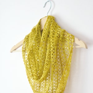 Crochet Sunny Lace Cowl instant download PDF PATTERN wearable garment infinity scarf crochet cowl US terms image 2