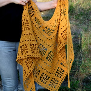 Crochet Sienna Shawl Instant Download PDF Pattern Lace Elegant Triangle ...